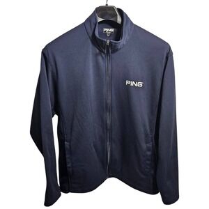 Ping Performance Mens XXL Navy Blue Full Zip Golfsmith Poly Mesh Jacket GS10F08